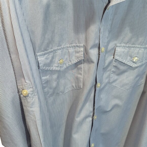 O by Oscar XL Tailored Long Sleeve Button-Up Shirt | 2 Chest Pockets | Roll-Up S - Picture 9 of 9